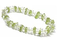 Clear Quartz and Peridot Bracelet