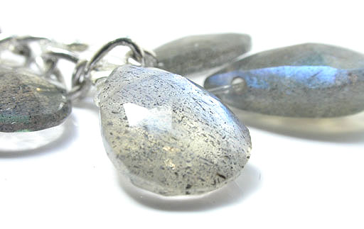 Labradorite Faceted Teardrop Earrings