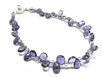 Iolite teardrop faceted Bracelet