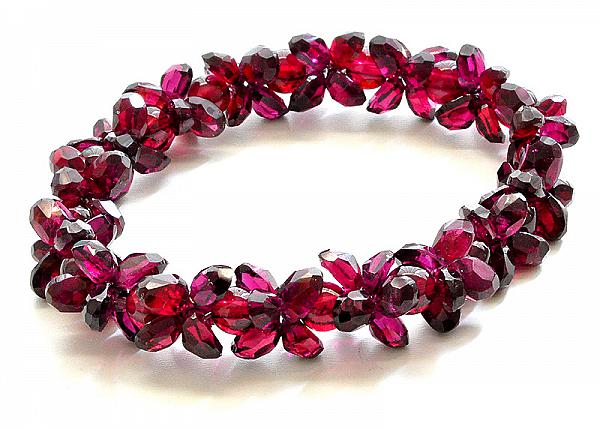 Brazil Rhodolite Garnet Briolette Bracelet