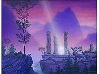 Ancient Abode NoteCard By Gilbert Williams